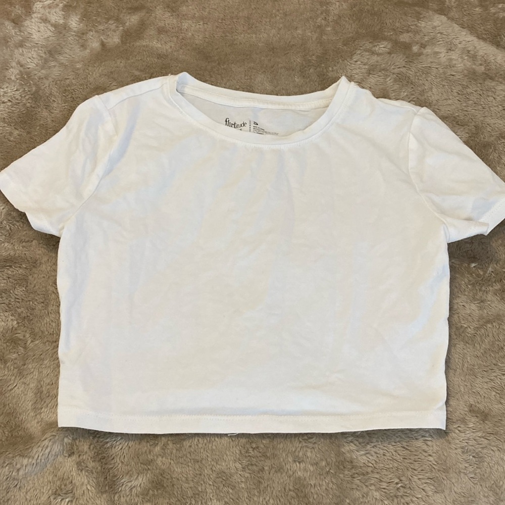 Flirtitude Active Short White Tee